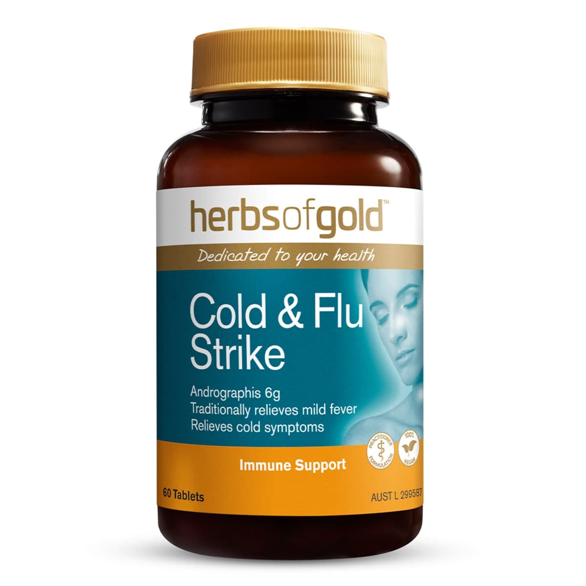 Thumbnail Herbs of Gold Cold & Flu Strike 60 Tablets