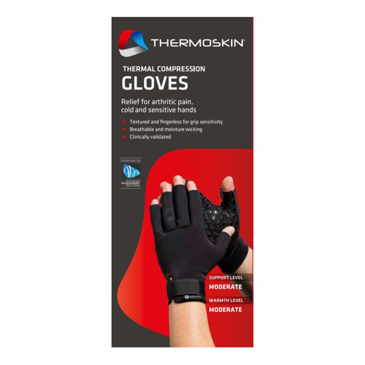 Thumbnail Thermoskin Thermal Compression Gloves Black M 1 Pair