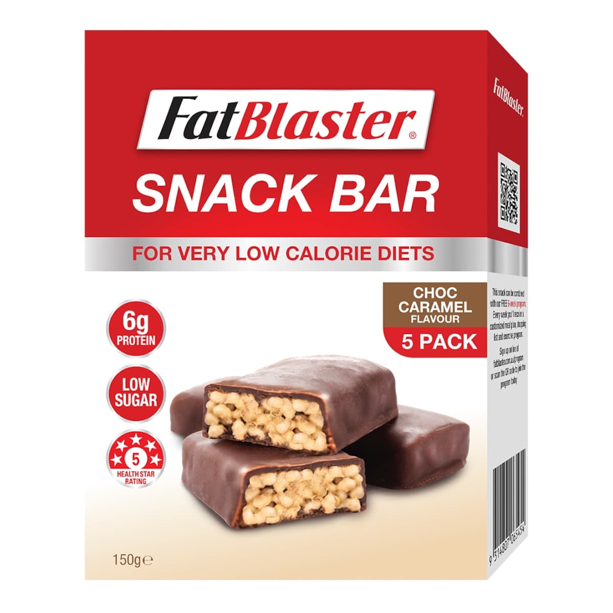 Thumbnail Naturopathica FatBlaster Snack Bar Choc Caramel 5 x 30g