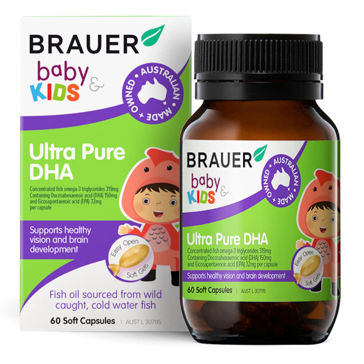 Thumbnail Brauer Baby & Kids Ultra Pure DHA 60 Soft Gels