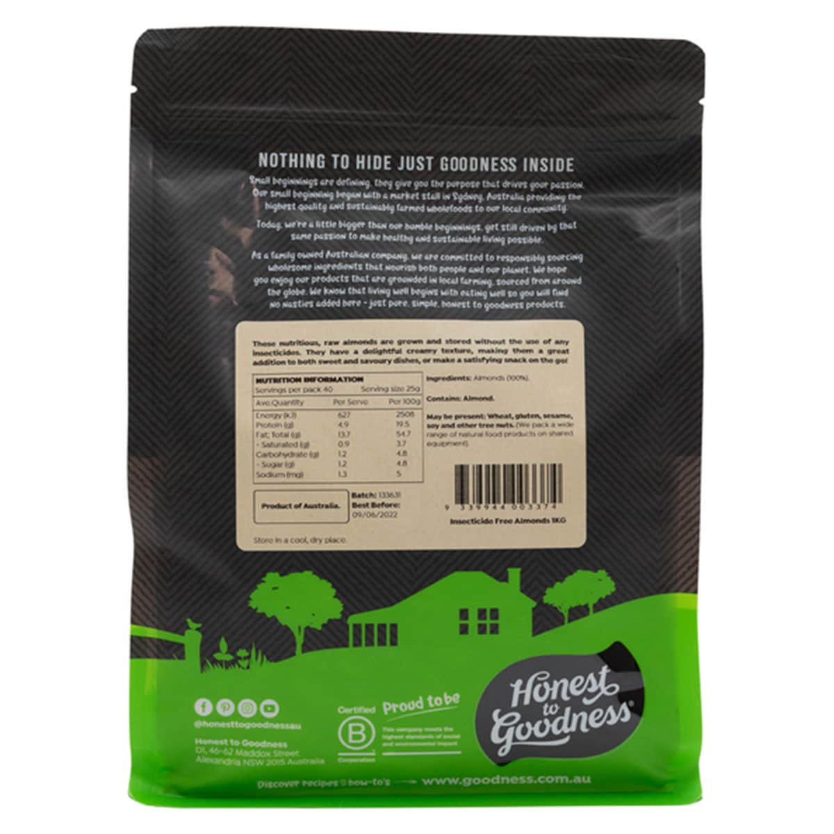 Thumbnail Honest to Goodness Insecticide Free Almonds 1kg