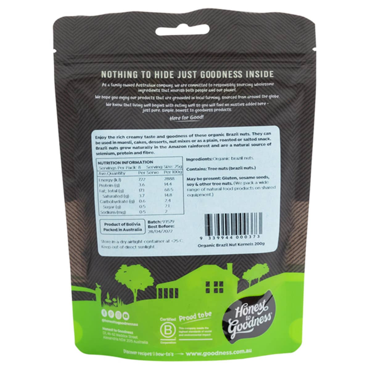 Thumbnail Honest to Goodness Organic Brazil Nut Kernels 200g
