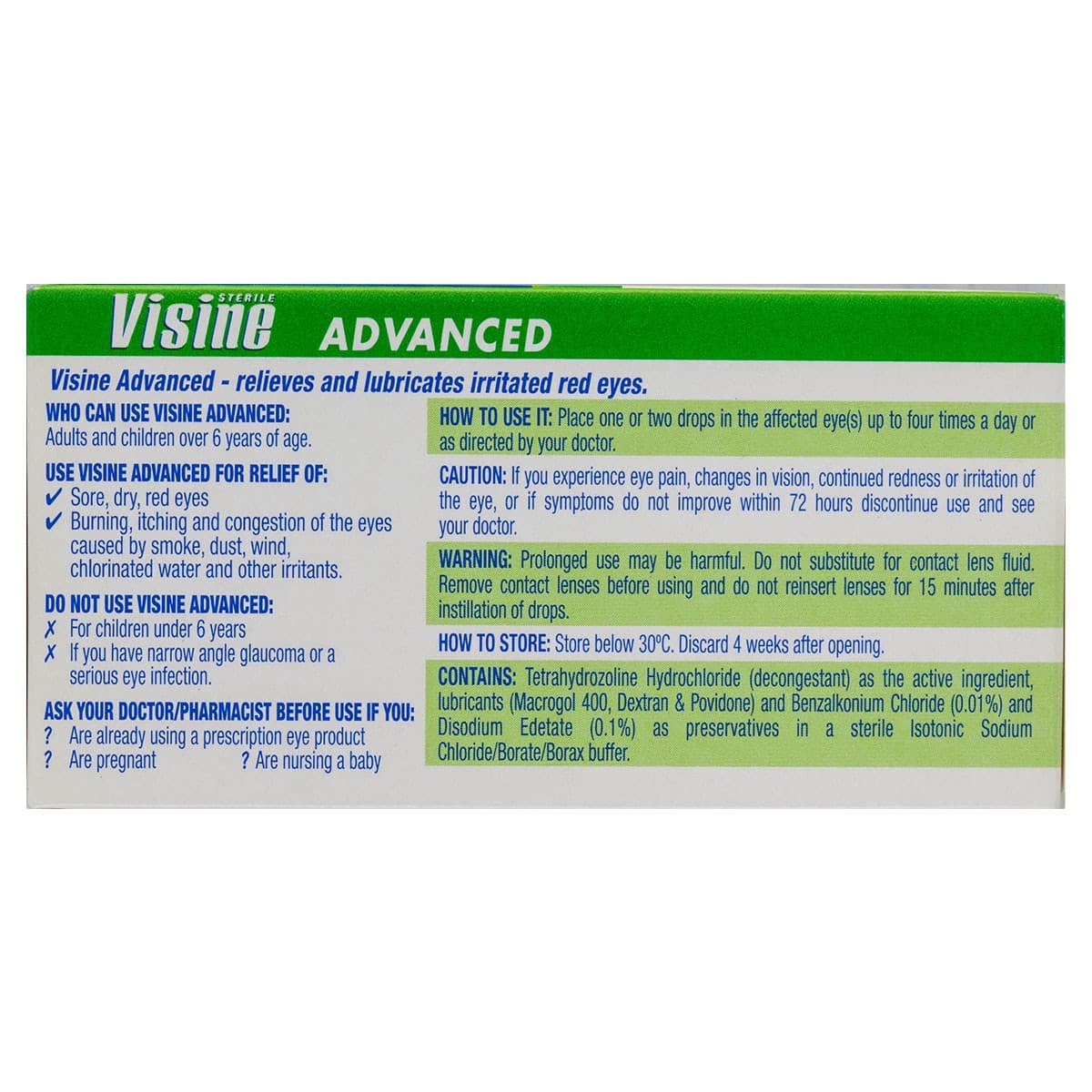 Thumbnail Visine Eye Drops Advanced 15ml