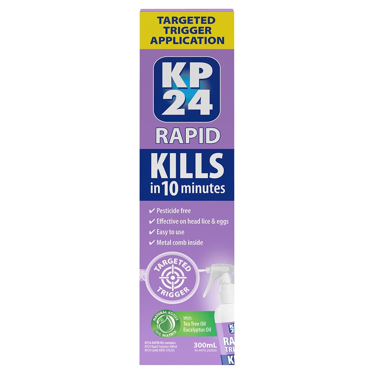 Thumbnail KP24 Rapid Head Lice Treatment Trigger Spray 300ml