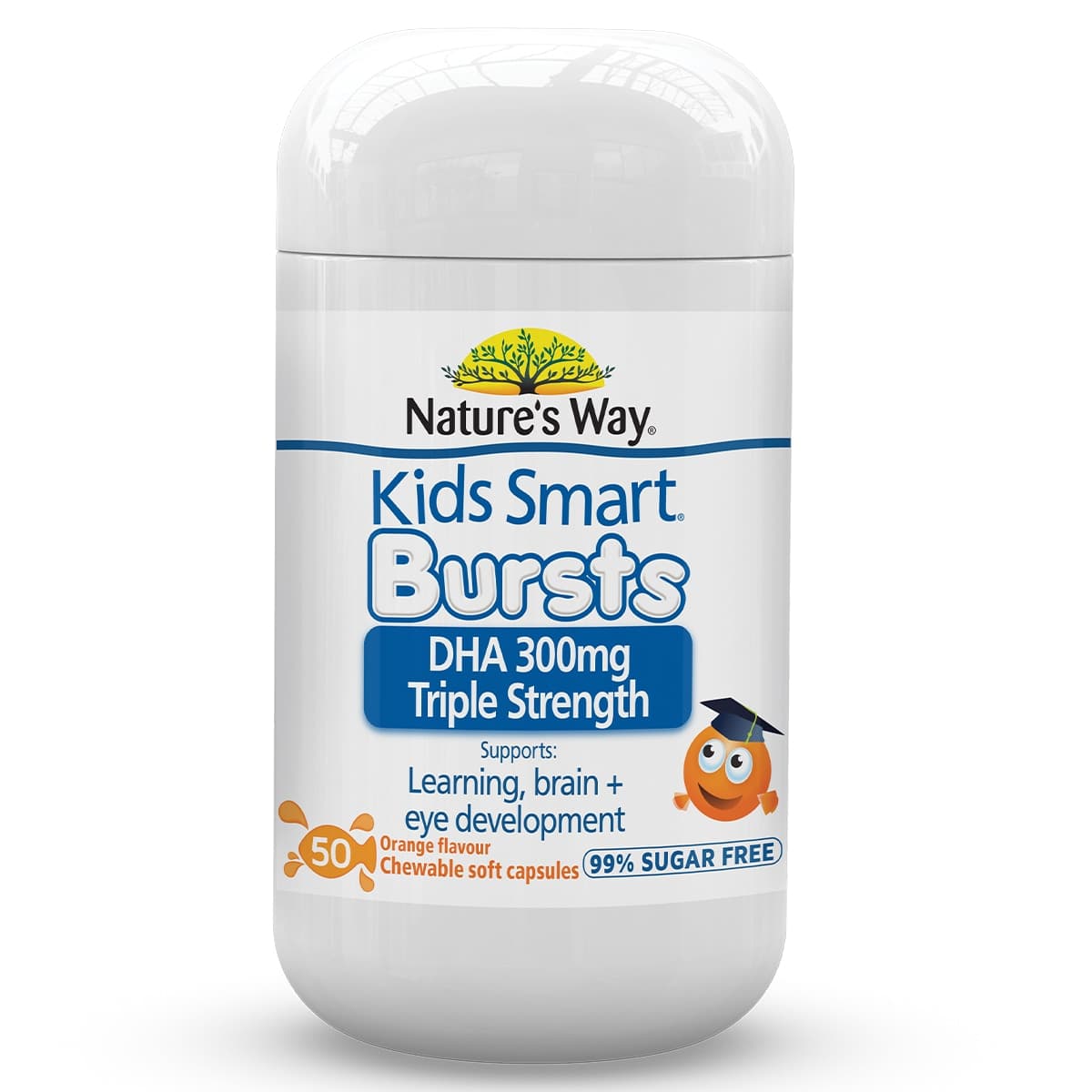 Thumbnail Nature's Way Kids Smart Bursts DHA 300mg Triple Strength 50 Chewable Capsules
