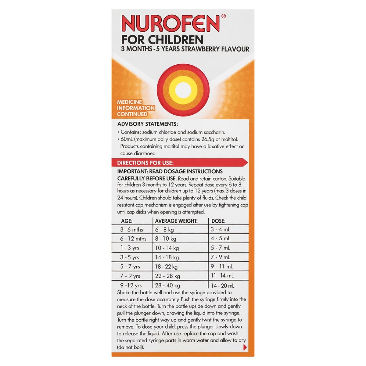 Thumbnail Nurofen for Children 3 Months - 5 Years Pain & Fever Relief Strawberry 100ml