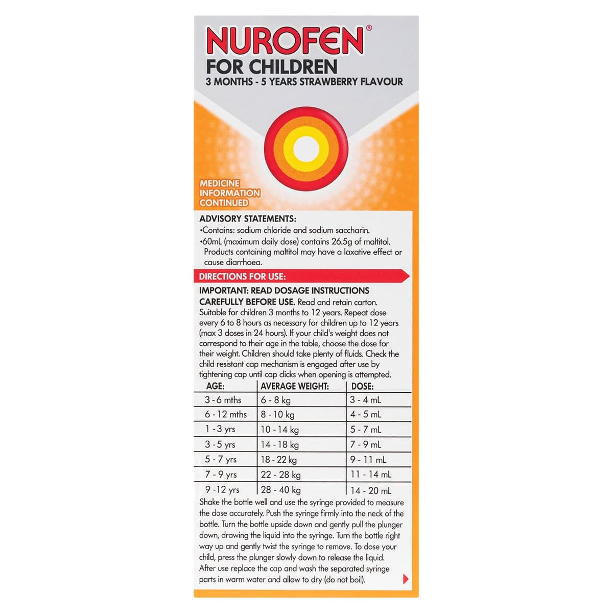 Thumbnail Nurofen for Children 3 Months - 5 Years Pain & Fever Relief Strawberry 200ml