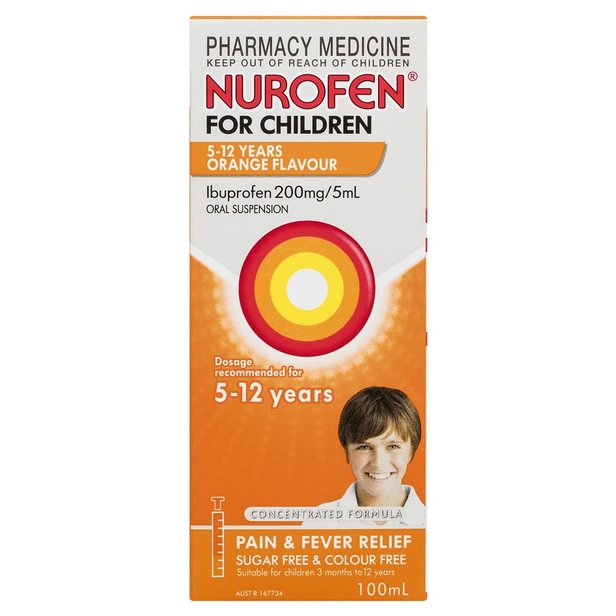 Thumbnail Nurofen for Children 5 - 12 Years Pain & Fever Relief Orange 100ml