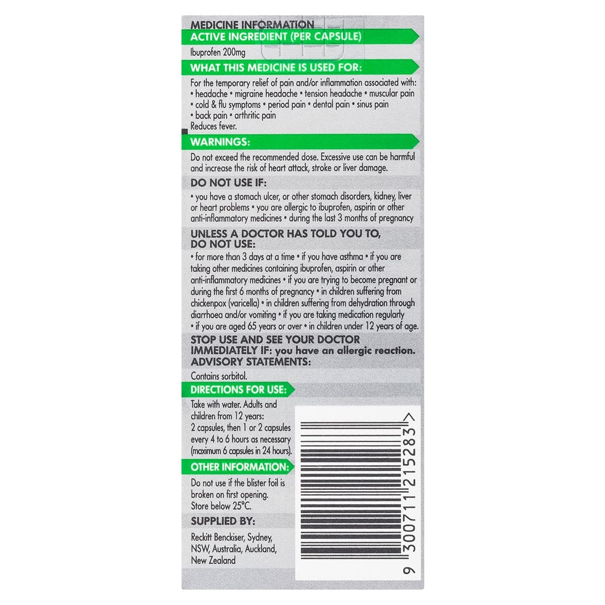 Thumbnail Nurofen Zavance Fast Pain Relief 40 Liquid Capsules