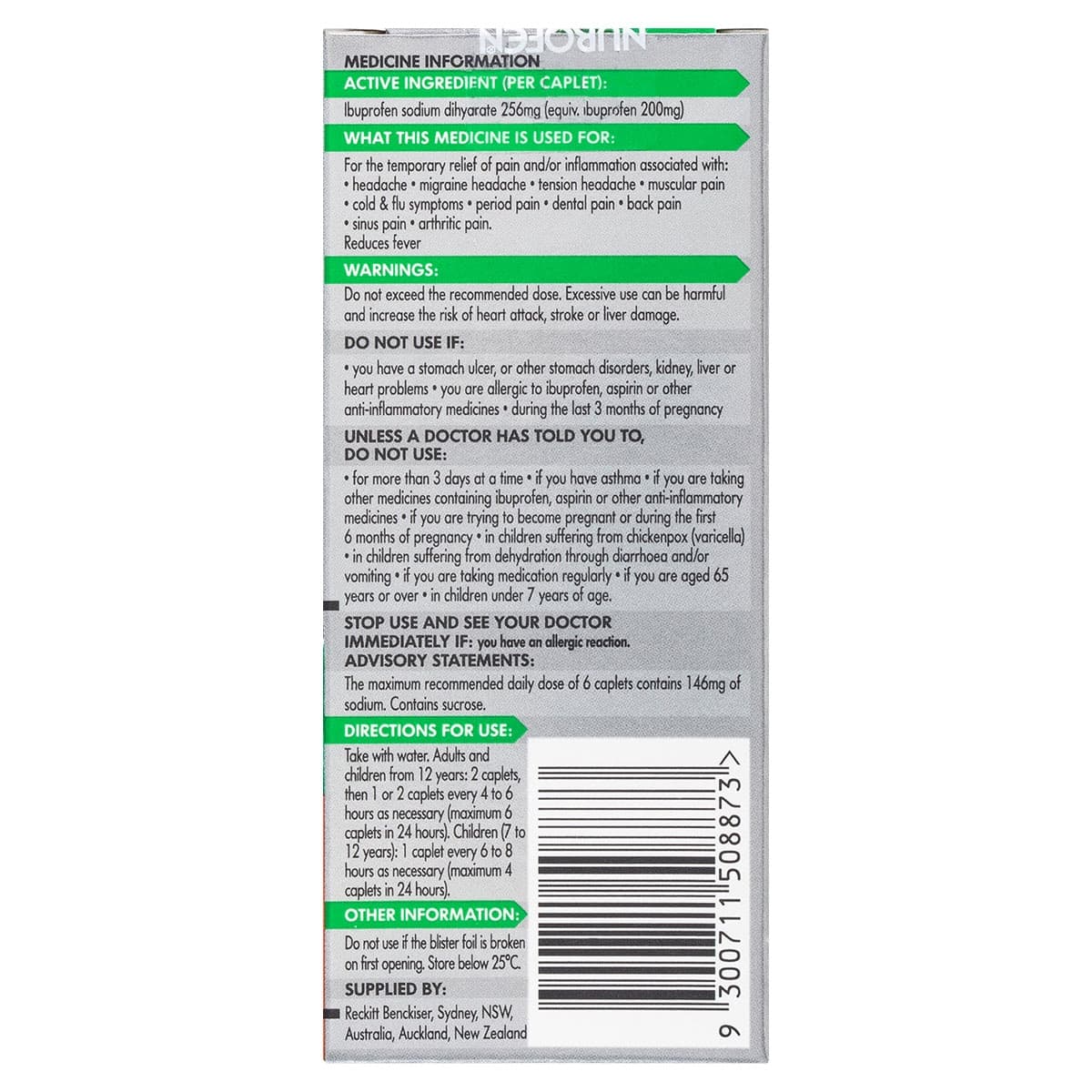Thumbnail Nurofen Zavance Fast Pain Relief 48 Caplets