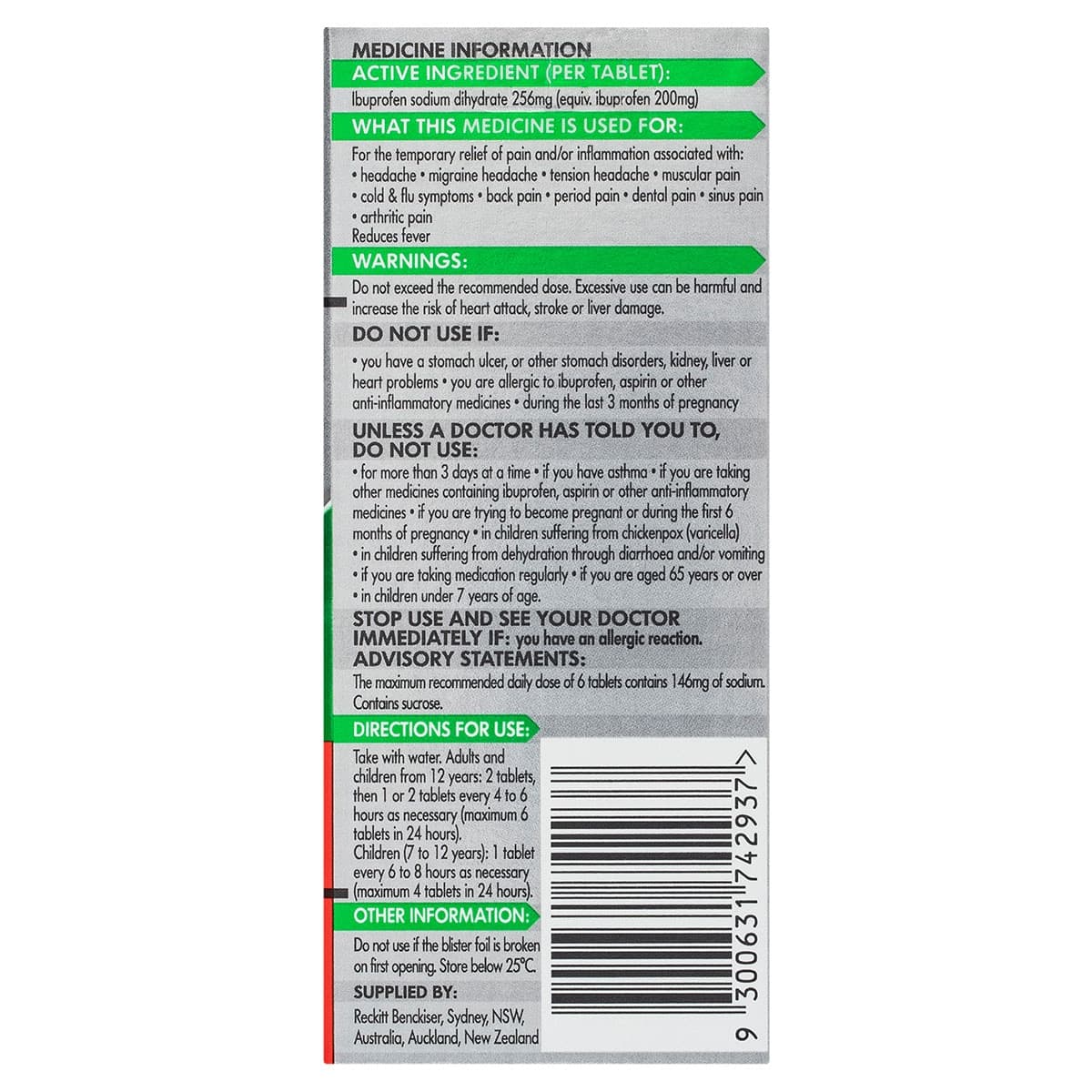 Thumbnail Nurofen Zavance Pain & Inflammation Relief 48 Tablets