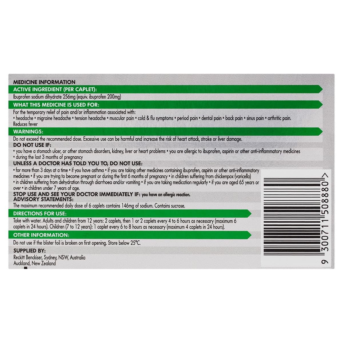 Thumbnail Nurofen Zavance Fast Pain Relief 96 Caplets