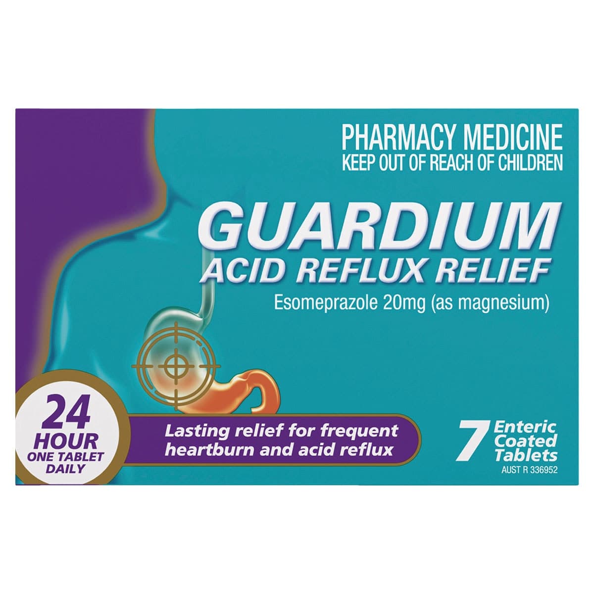 Thumbnail Guardium 24 Hour Acid Reflux Relief 7 Tablets
