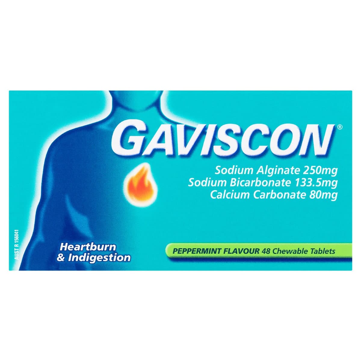Thumbnail Gaviscon Heartburn & Indigestion Peppermint 48 Chewable Tablets