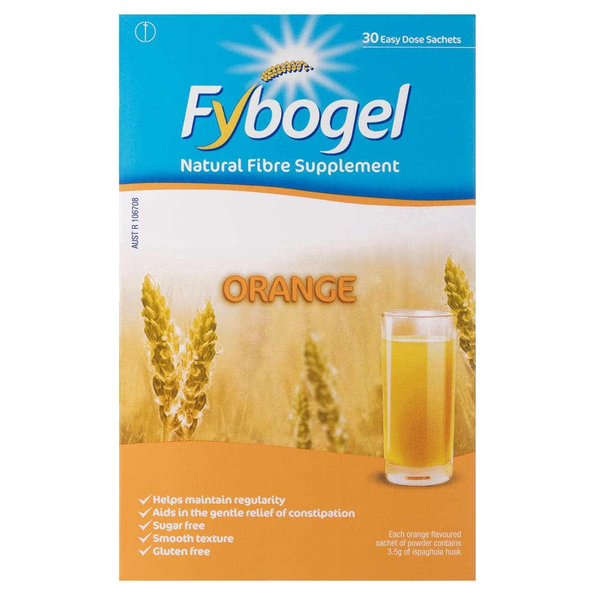 Thumbnail Fybogel Natural Fibre Supplement Orange 30 Sachets