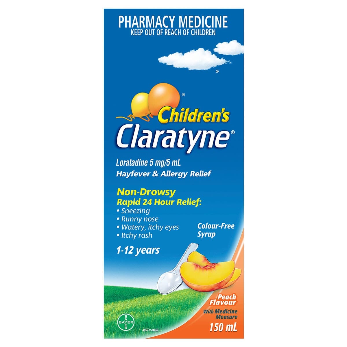Thumbnail Claratyne Childrens Antihistamine Peach 150ml