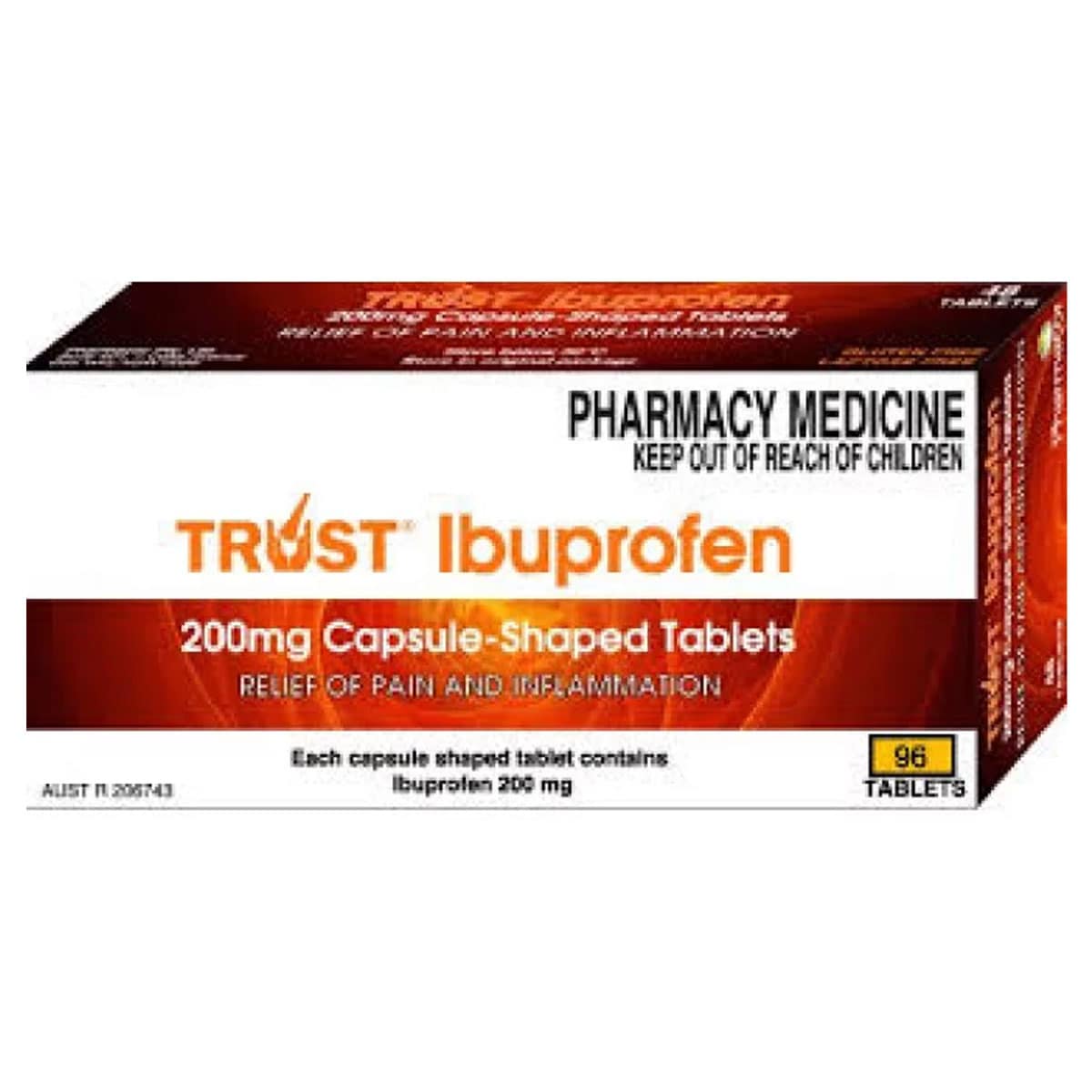 Thumbnail Trust Ibuprofen (200mg) Pain & Inflammation Relief 96 Tablets