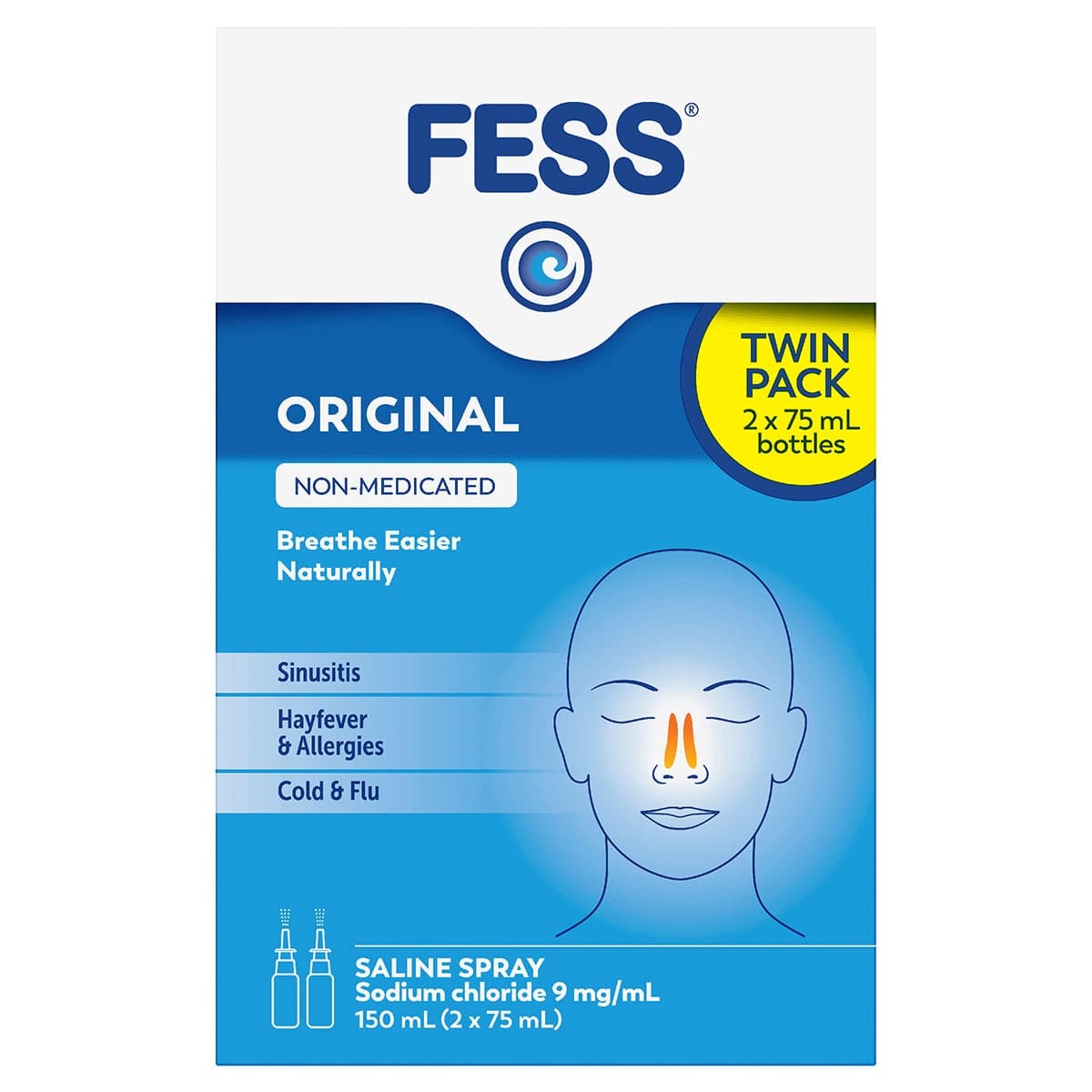 Thumbnail Fess Original Saline Nasal Spray 2 x 75ml