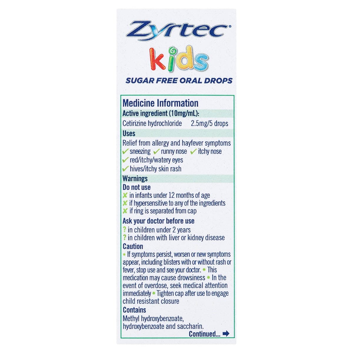 Thumbnail Zyrtec Kids Fast Acting Allergy & Hayfever Relief Oral Drops 20ml