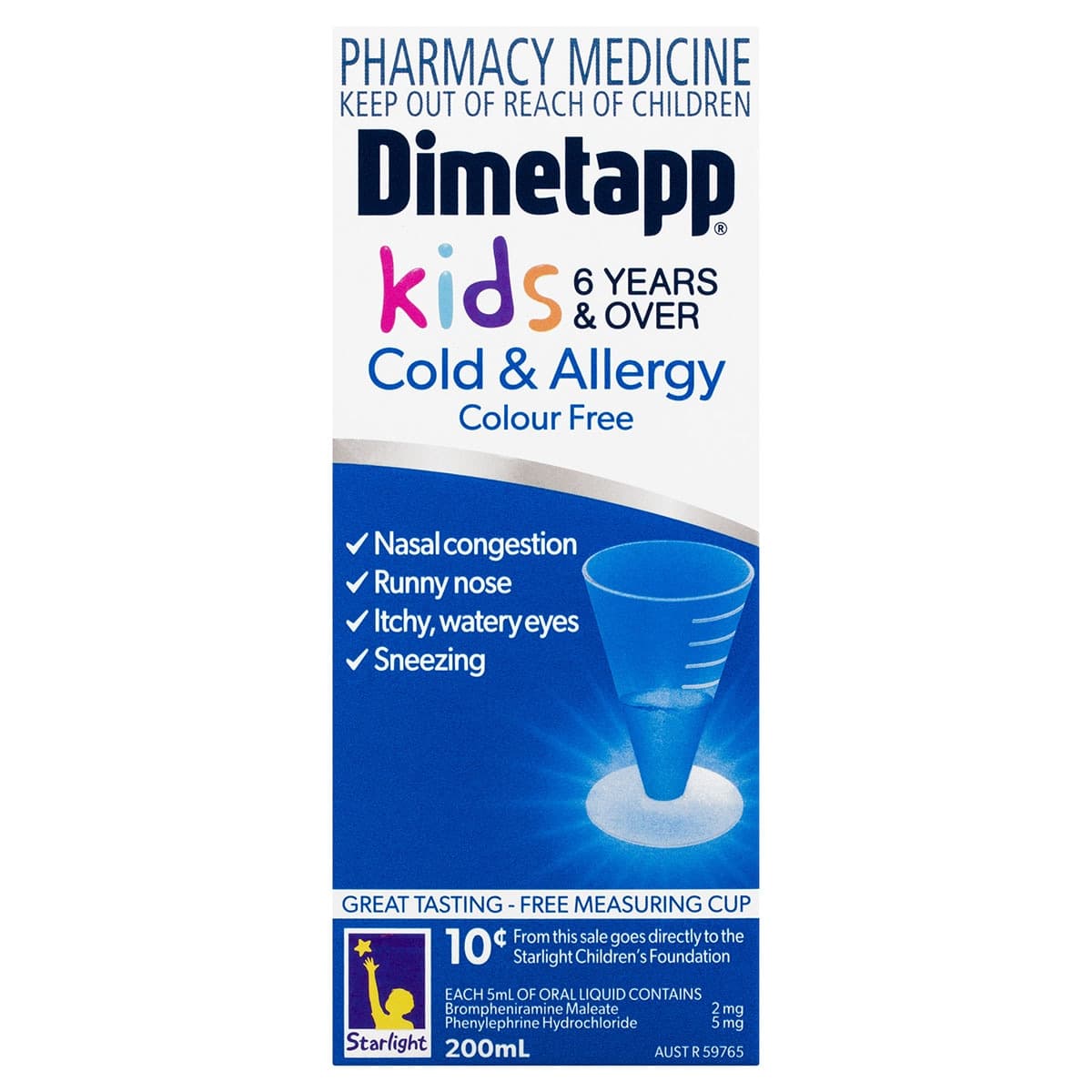 Thumbnail Dimetapp Kids 6+ Years Cold & Allergy Colour Free 200ml