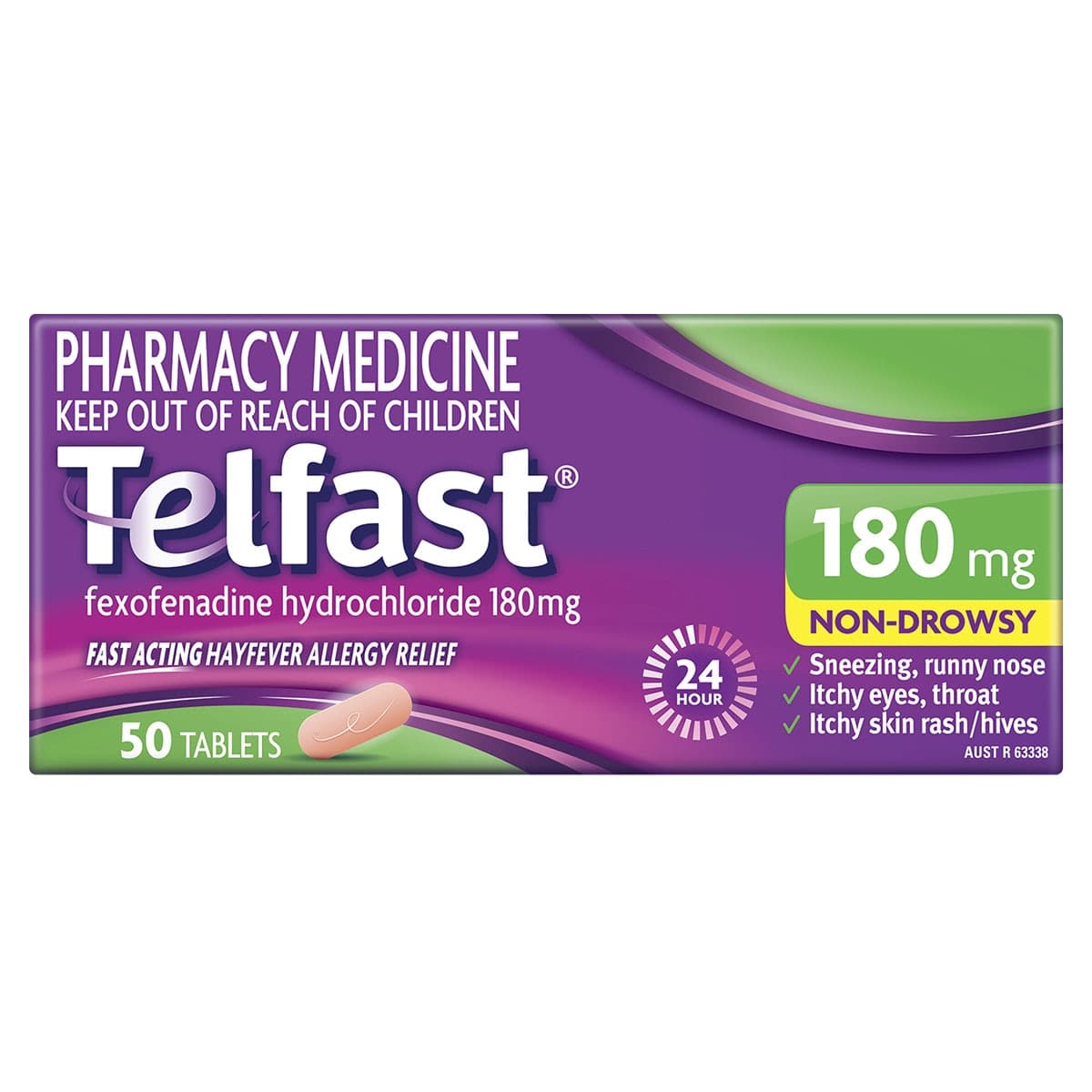 Thumbnail Telfast Fast Acting Hayfever Allergy Relief 180mg 50 Tablets