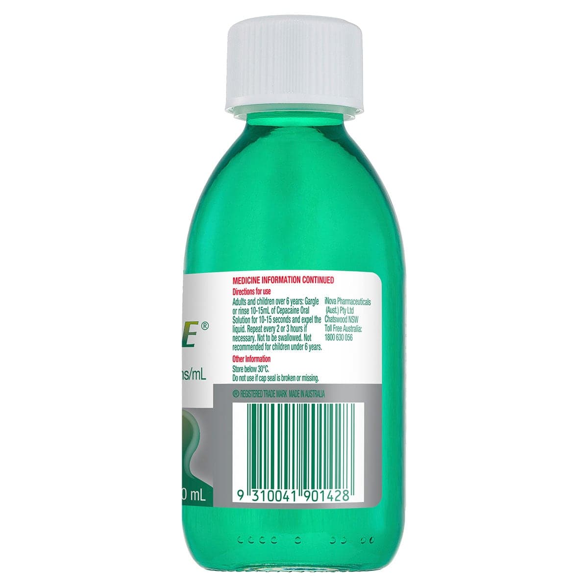 Thumbnail Cepacaine Oral Solution Anaesthetic & Antibacterial 200ml
