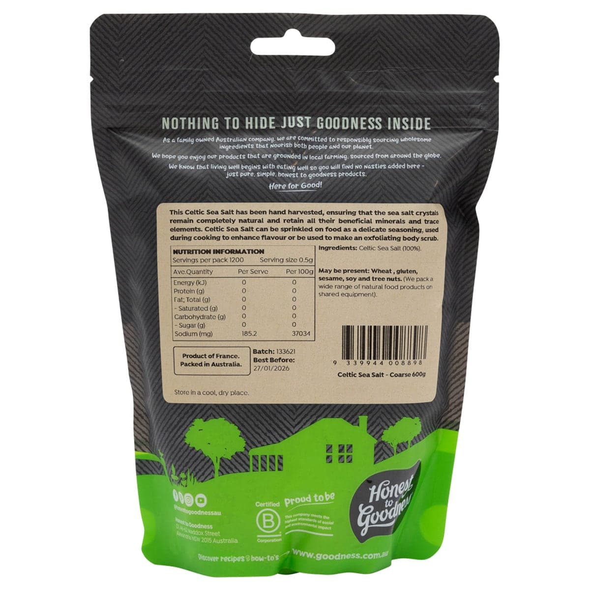 Thumbnail Honest to Goodness Celtic Sea Salt Coarse 600g