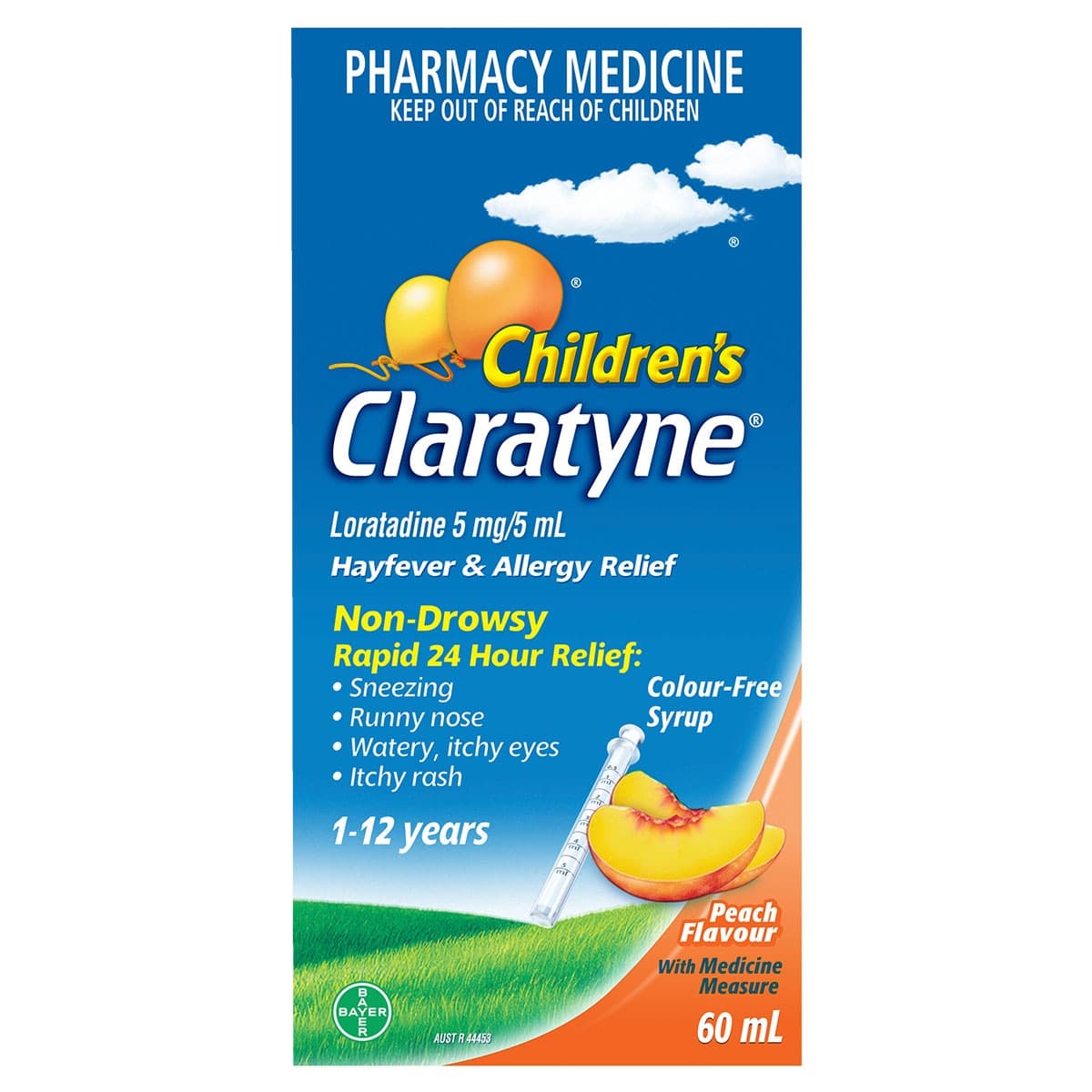 Thumbnail Claratyne Childrens Antihistamine Peach 60ml