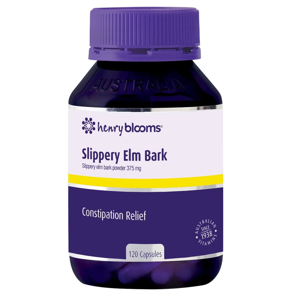 Thumbnail Henry Blooms Slippery Elm Bark 375mg 120 Capsules