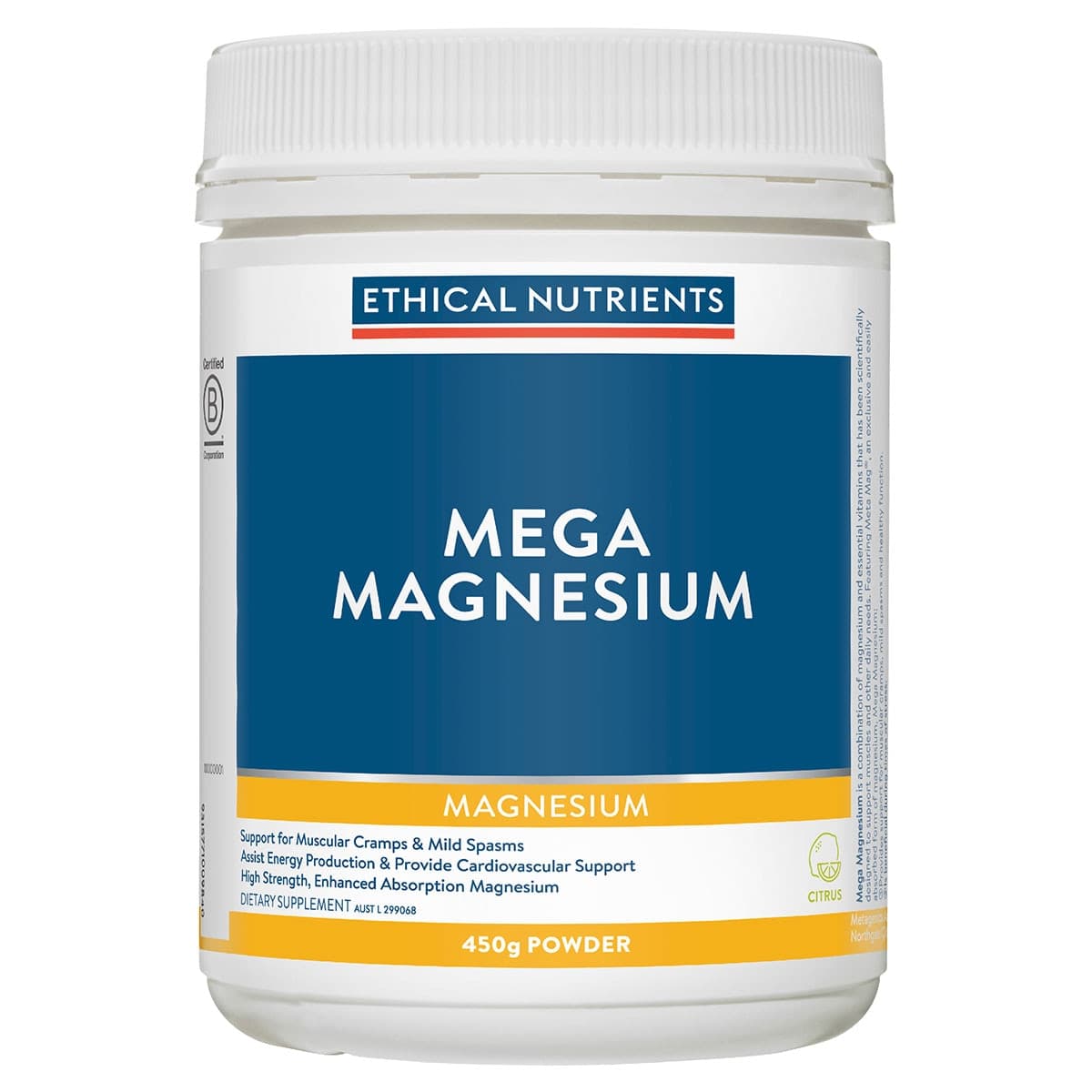 Thumbnail Ethical Nutrients Mega Magnesium Powder Citrus 450g