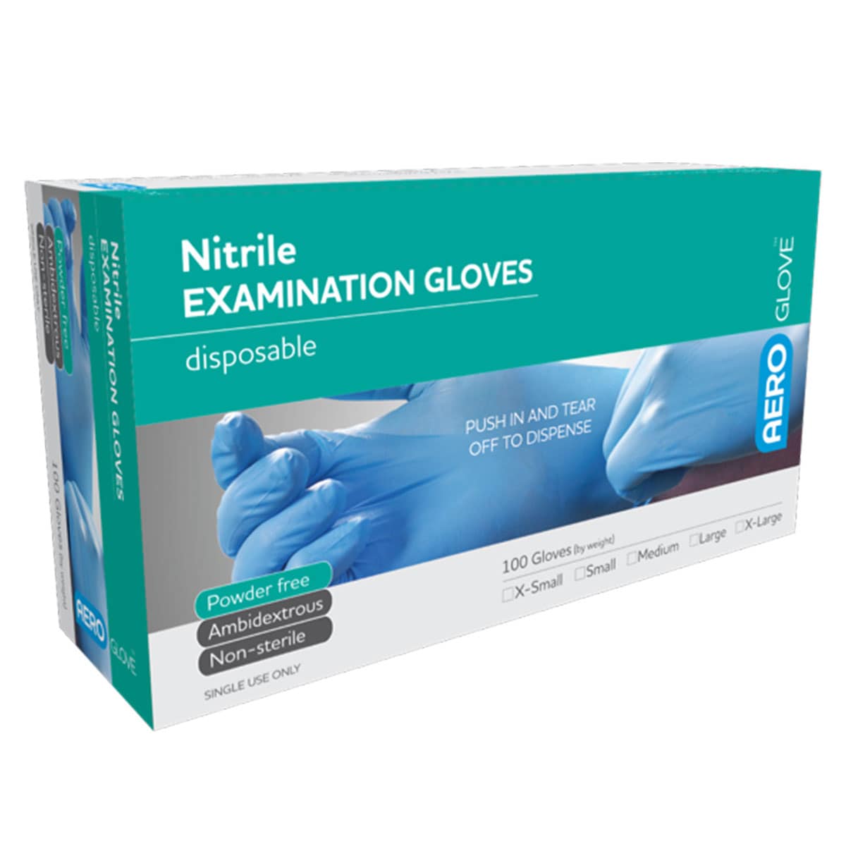 Thumbnail AeroGlove Medium Nitrile Powder-Free Gloves 100 Pack