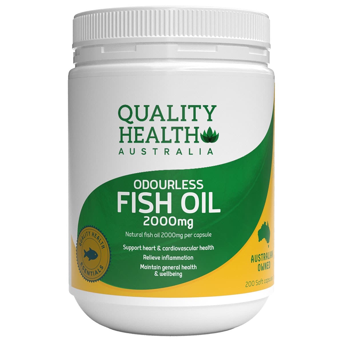 Thumbnail Quality Health Odourless Fish Oil 2000mg 200 Capsules