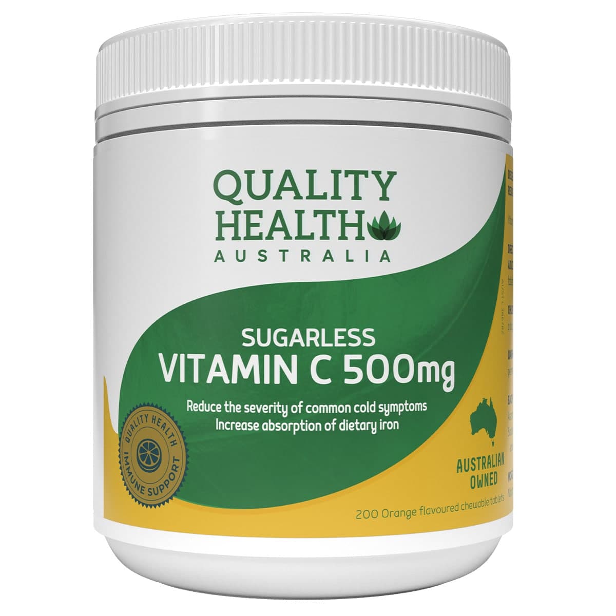 Thumbnail Quality Health Sugarless Vitamin C 500mg 200 Chewable Tablets