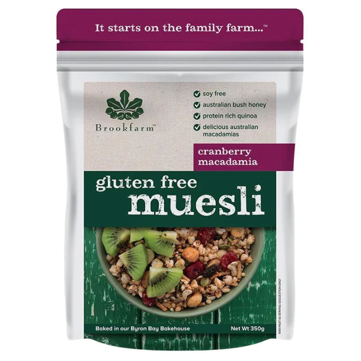 Thumbnail Brookfarm Gluten Free Muesli Macadamia Cranberry 350g