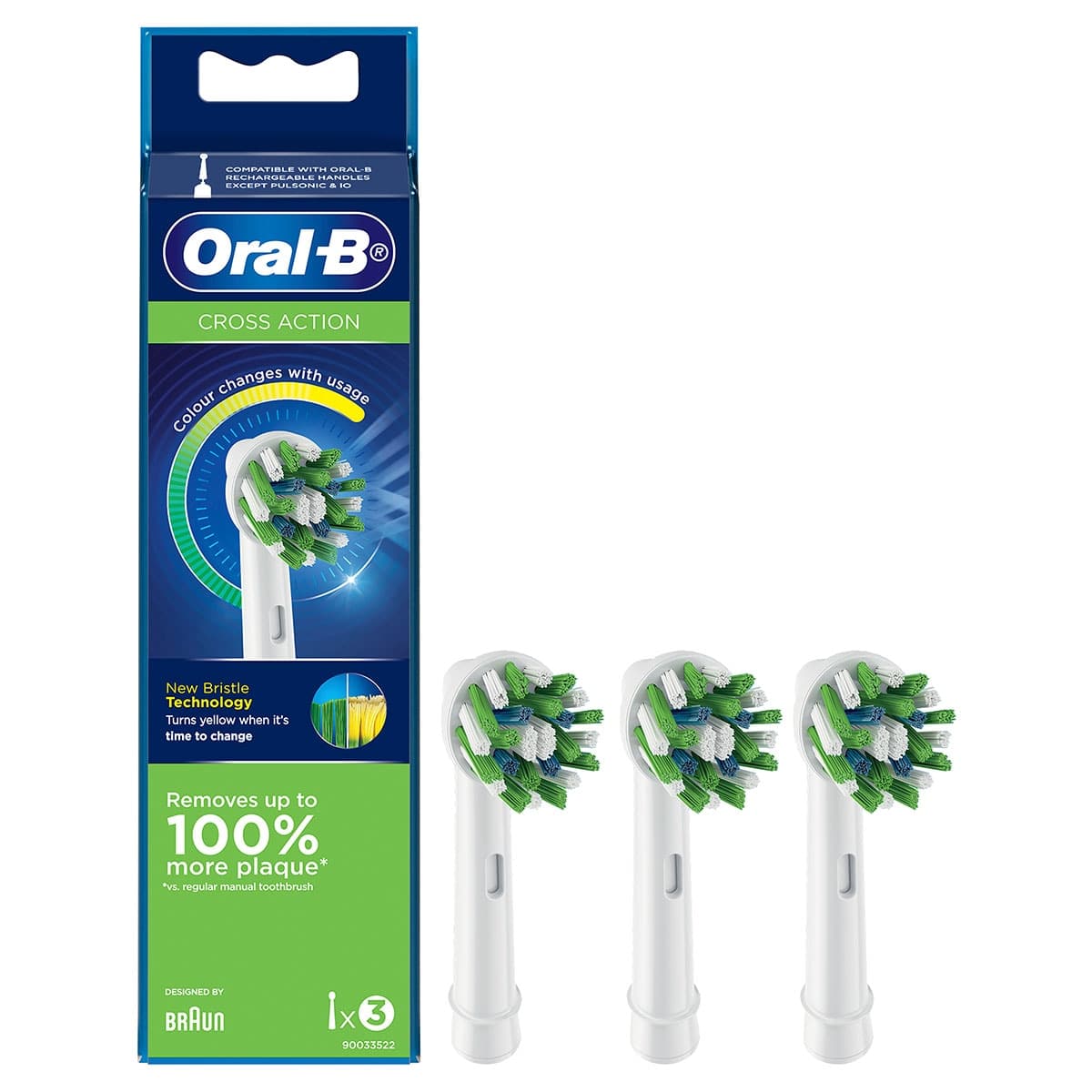 Thumbnail Oral B CrossAction Electric Toothbrush Heads 3 Pack