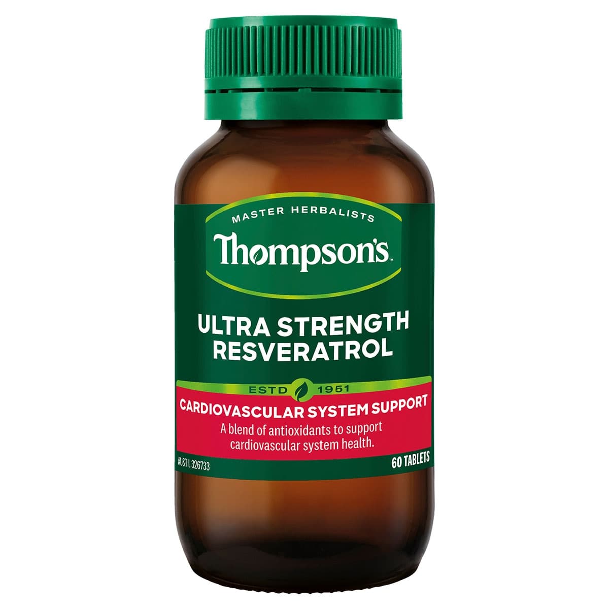 Thumbnail Thompsons Ultra Strength Resveratrol 60 Tablets