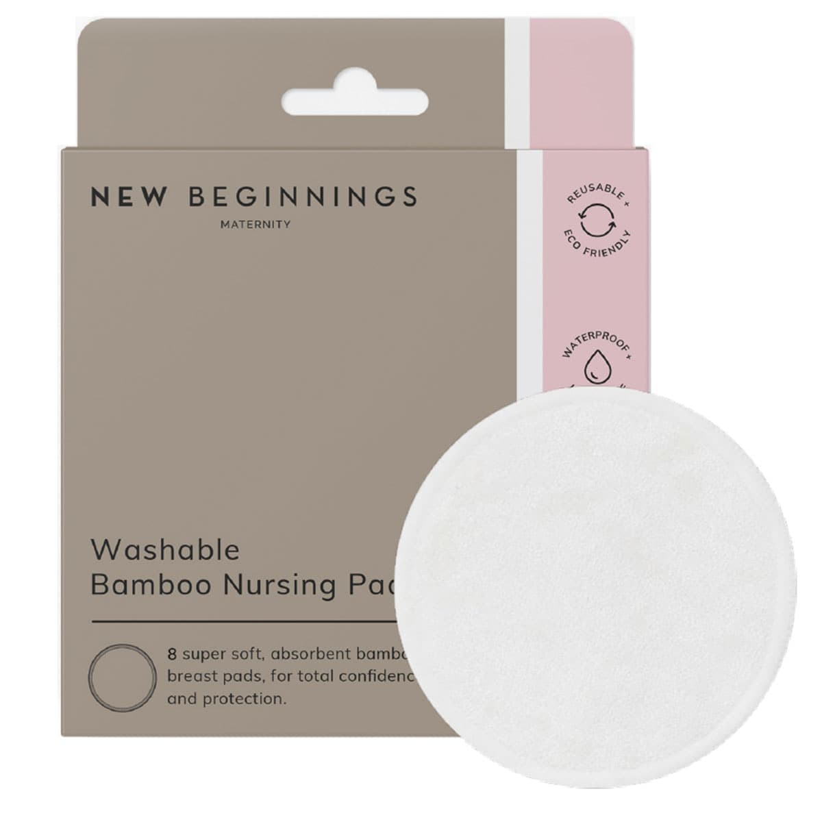 Thumbnail New Beginnings Washable Bamboo Nursing Breast Pads 8 Pack