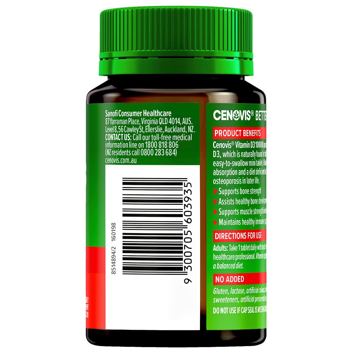Thumbnail Cenovis Vitamin D3 1000IU 200 Tablets