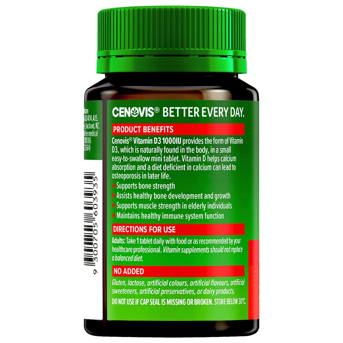 Thumbnail Cenovis Vitamin D3 1000IU 200 Tablets