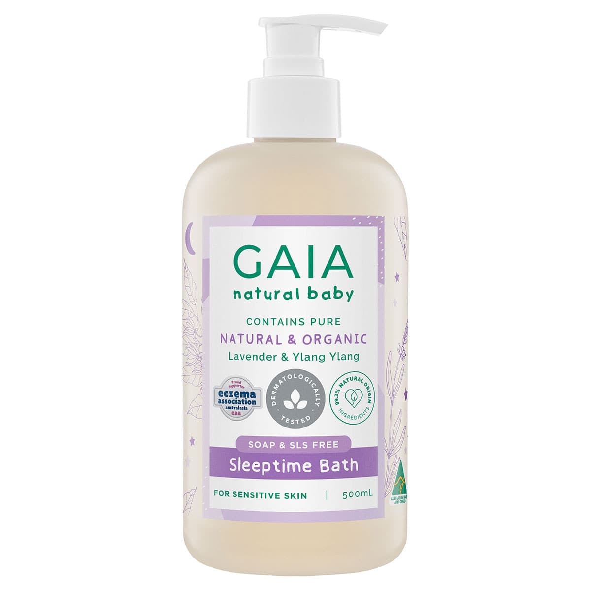 Thumbnail Gaia Natural Baby Sleep Time Bath Wash 500ml