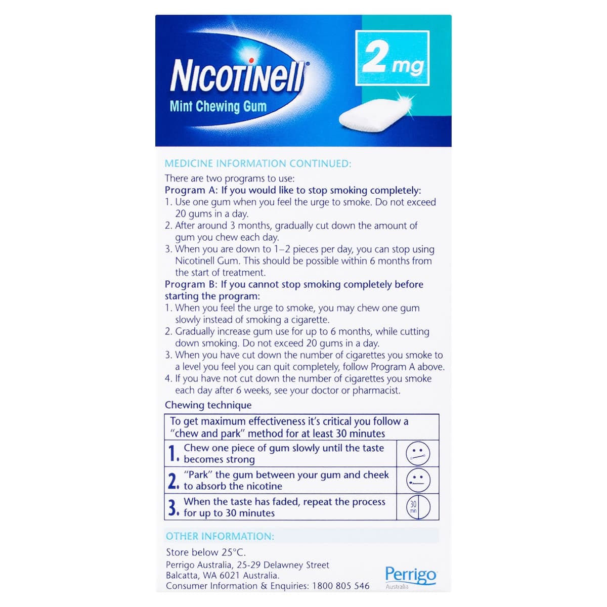 Thumbnail Nicotinell Chewing Gum Mint 2mg 96 Pieces