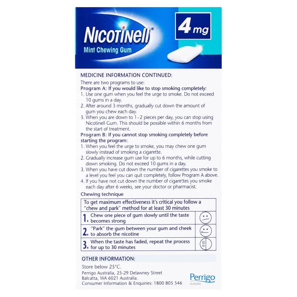 Thumbnail Nicotinell Chewing Gum Mint 4mg 96 Pieces