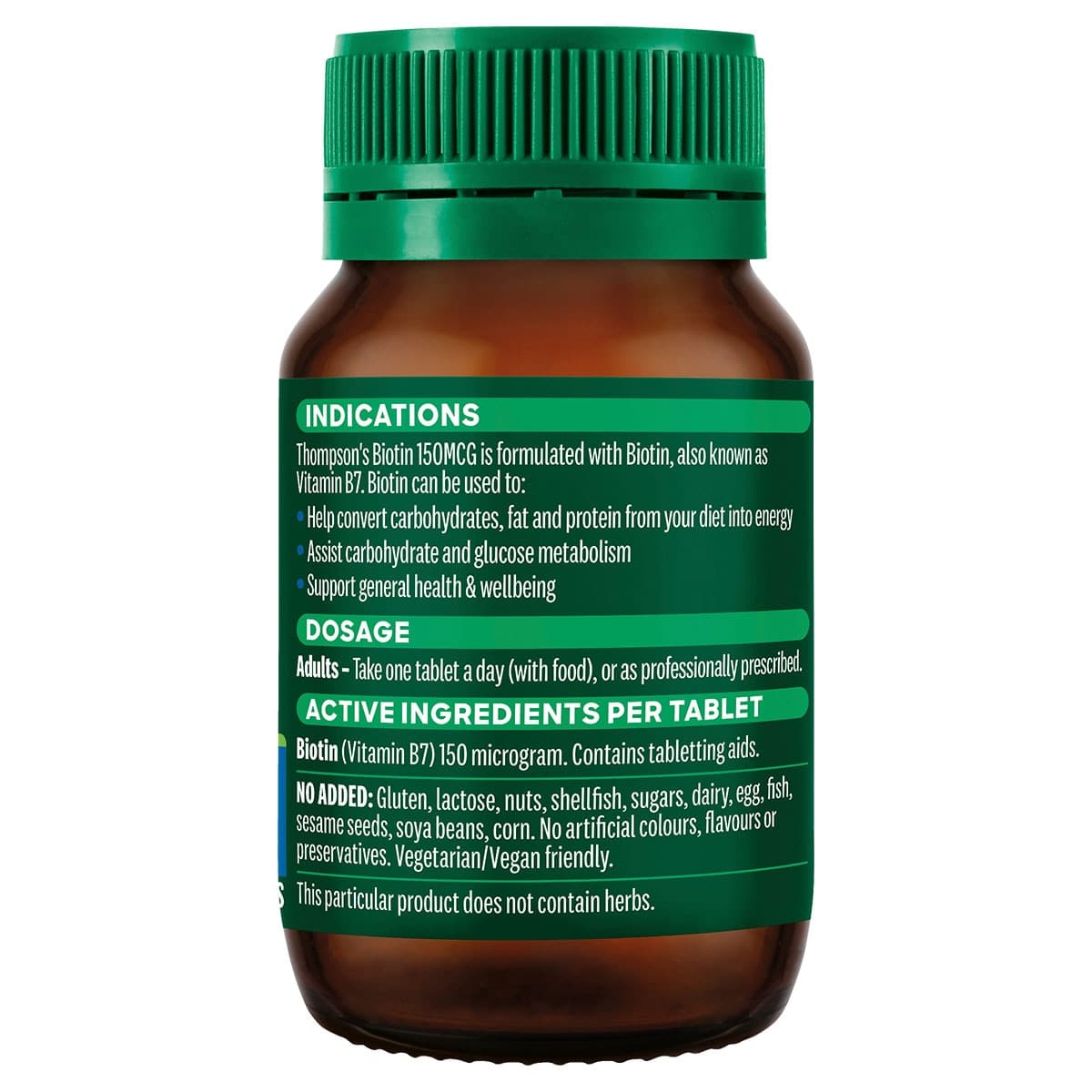 Thumbnail Thompsons Biotin 150mcg 100 Tablets