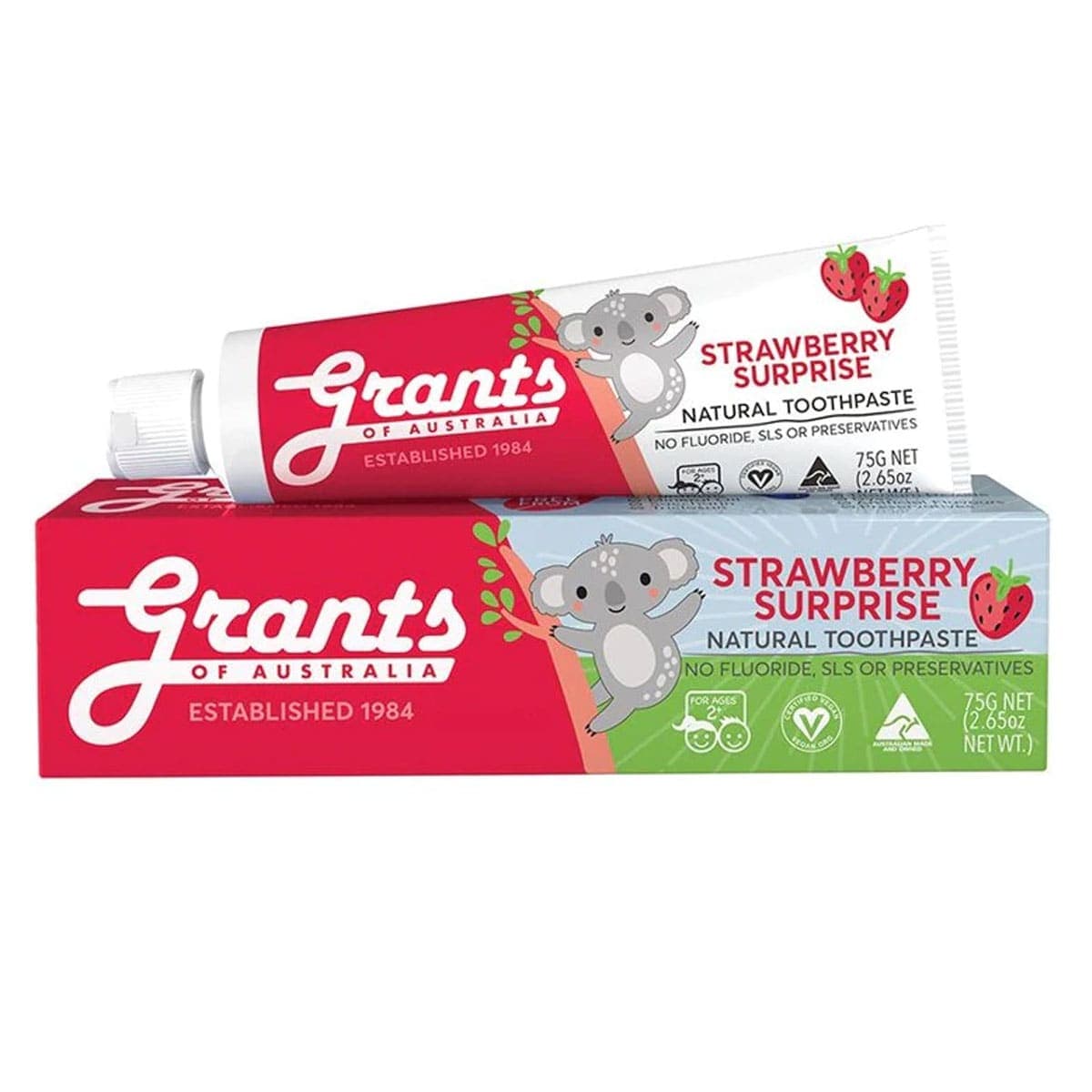Thumbnail Grants Kids Natural Toothpaste Strawberry Surprise 75g