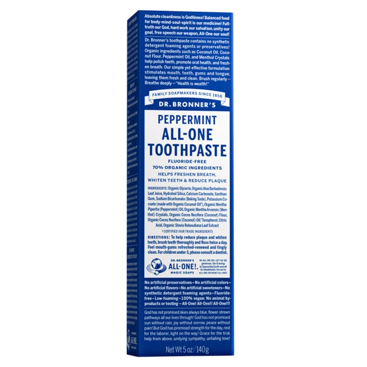 Thumbnail Dr Bronner's Peppermint All-One Toothpaste 140g