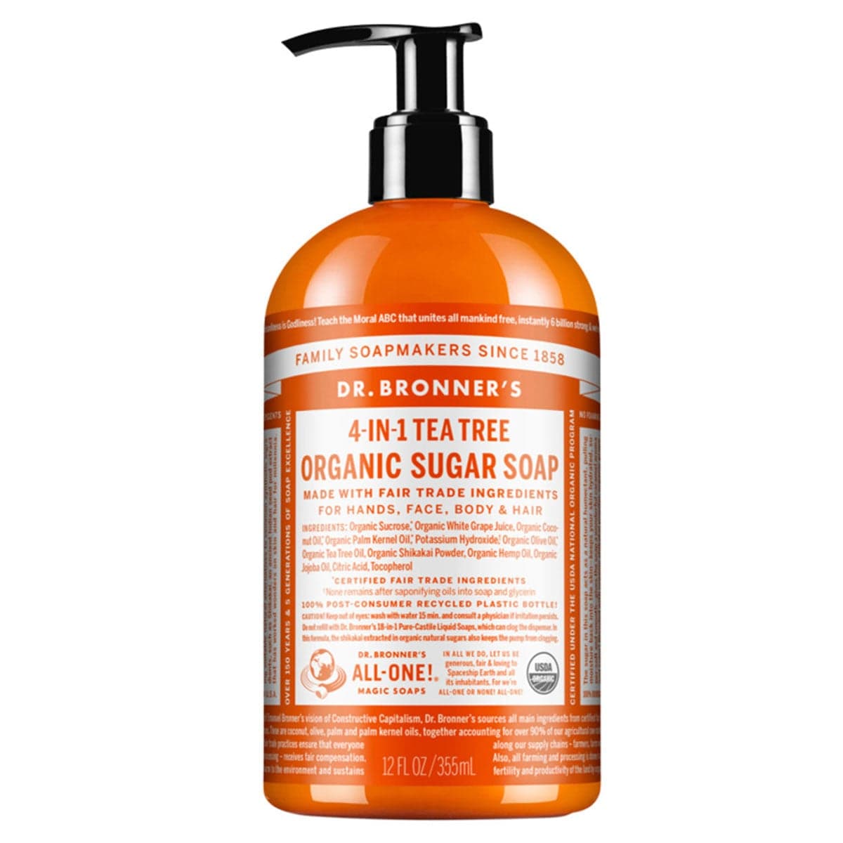 Thumbnail Dr Bronner's Organic Sugar Soap Tea Tree 355ml