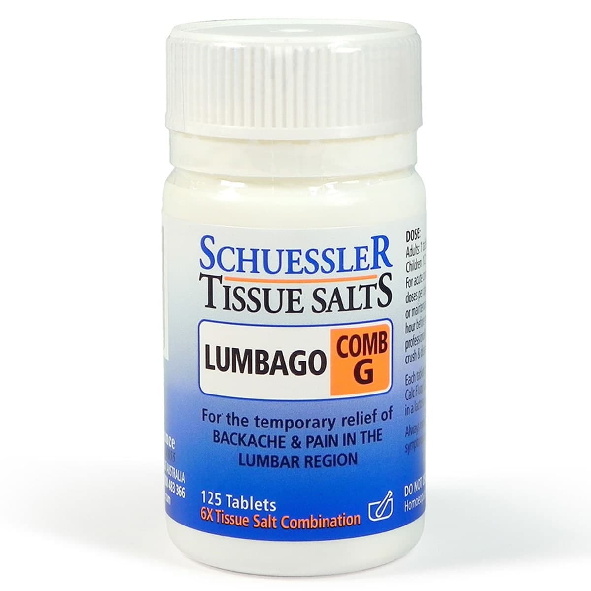 Thumbnail Schuessler Tissue Salts Comb G Lumbago 125 Tablets