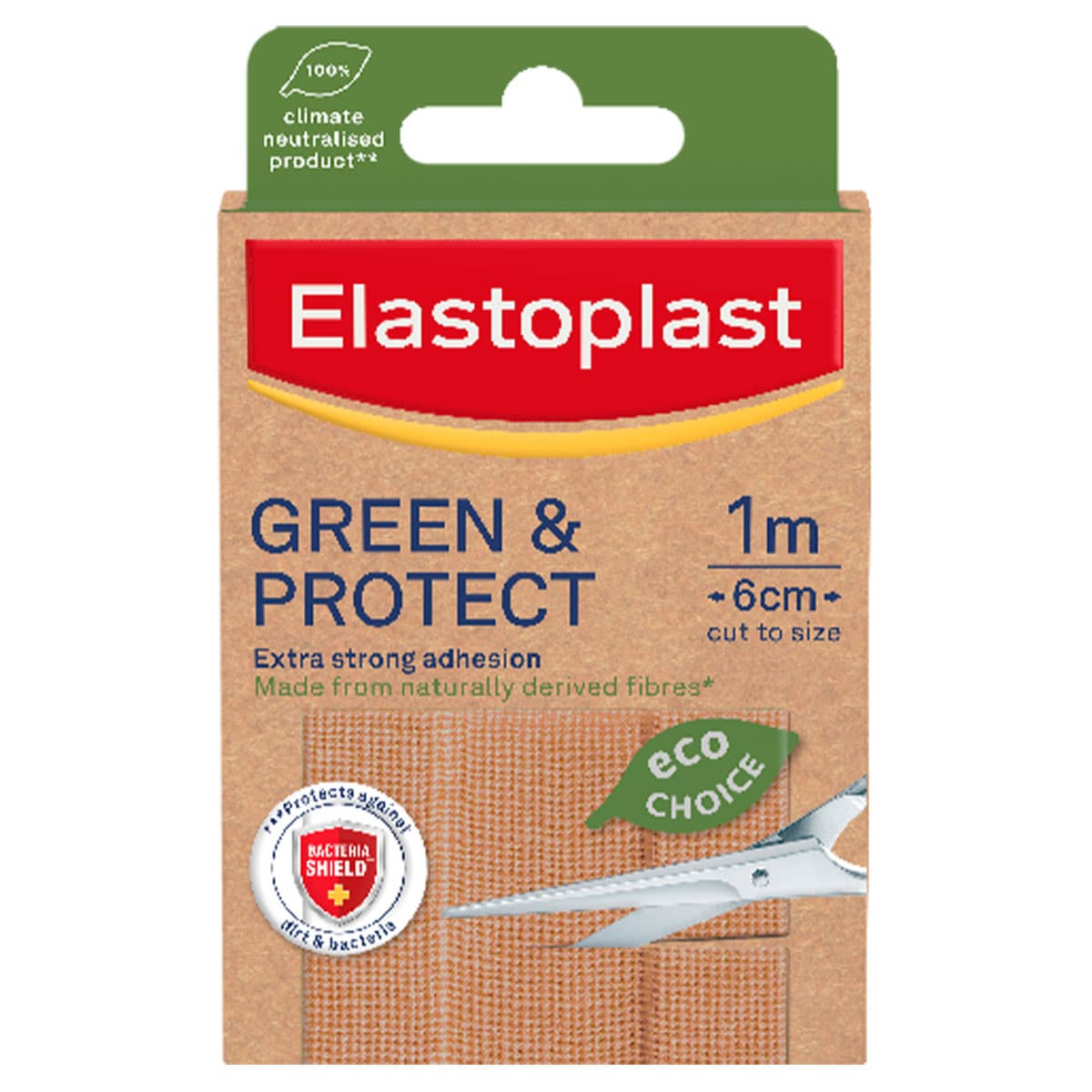 Thumbnail Elastoplast Green & Protect Wound Dressing 6cm x 1m