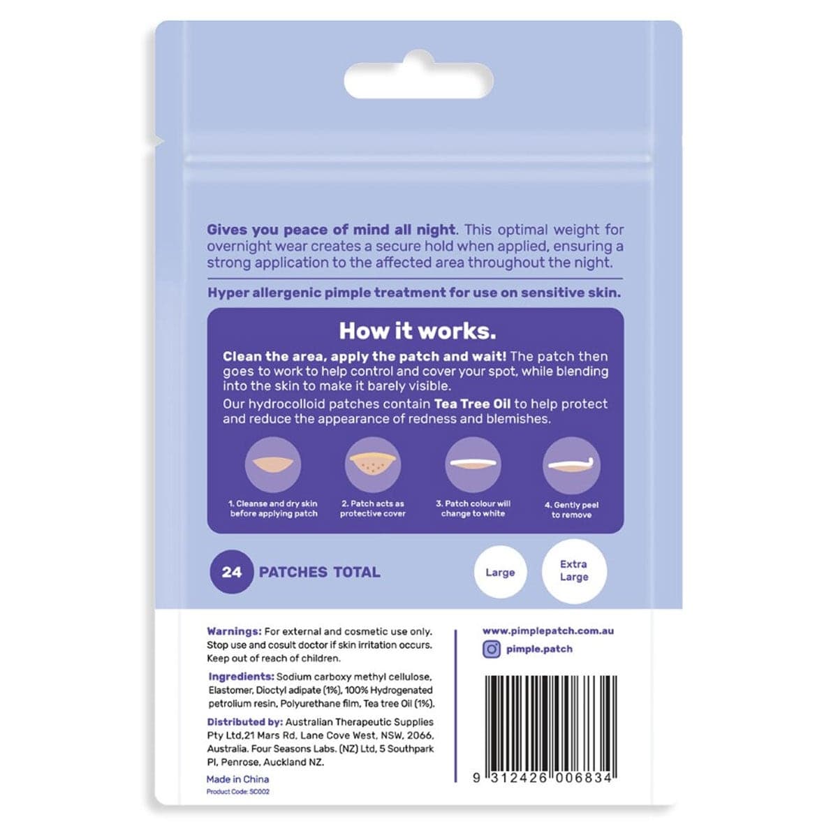 Thumbnail Skin Control Pimple Patches PM Nighttime 24 Pack