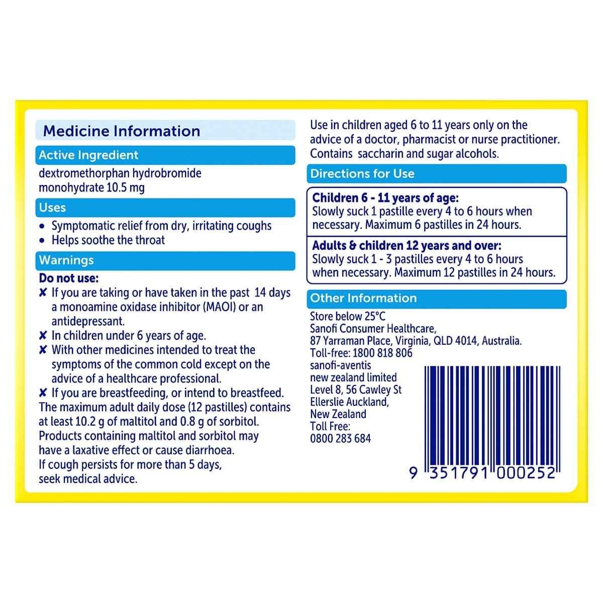 Thumbnail Bisolvon Dry Cough Relief Pastilles Honey Lime 20 Pack